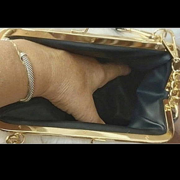 NWT Real Fox Fur Handbag - Vintage Kisslock Purse with Bamboo Handle, Patchwok - Picture 4 of 7